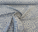 Sunbrella Sweater Weather Acrylic Polyester Fabric - Blue Willow, Textured Geometric, 54" Width (1 Yard)