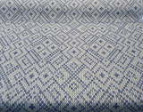 Sunbrella Sweater Weather Acrylic Polyester Fabric - Blue Willow, Textured Geometric, 54" Width (1 Yard)