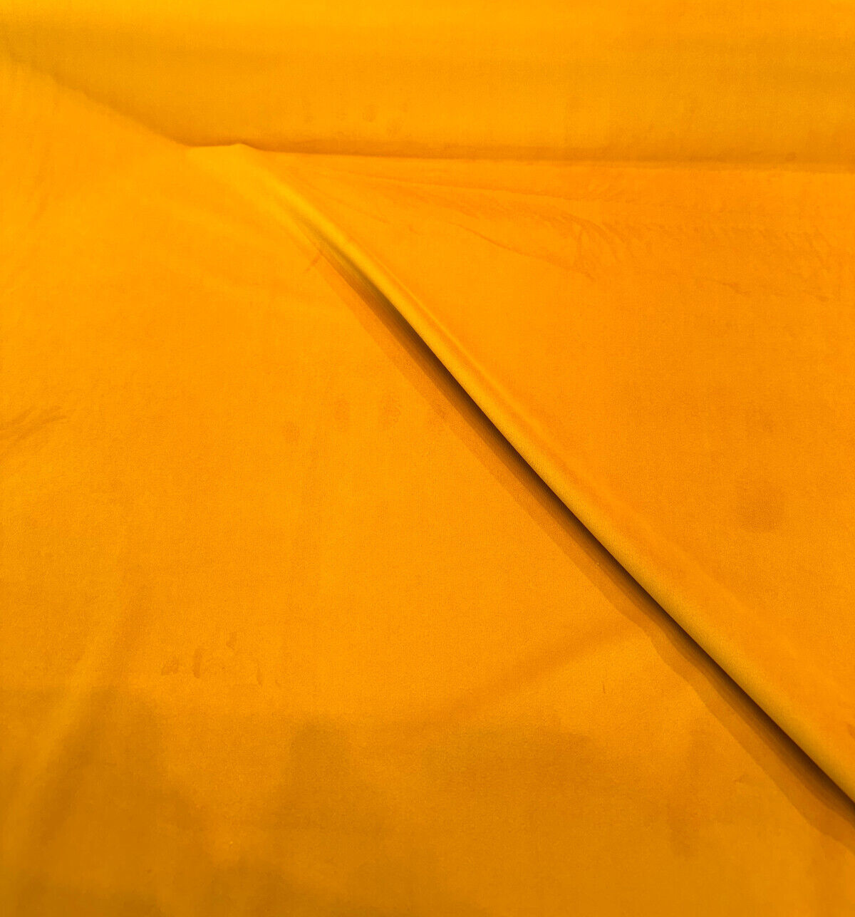 Rudy Velvet Polyester Fabric - Golden Mustard, Upholstery, 56" Width (1 Yard)