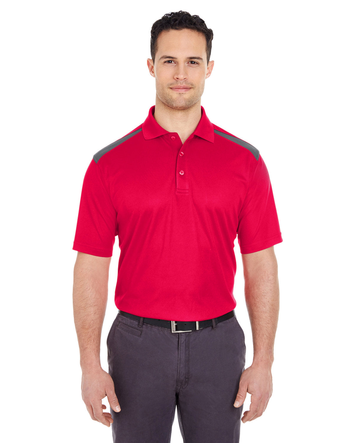 Adult Cool & Dry Two-Tone Mesh Piqué Polo