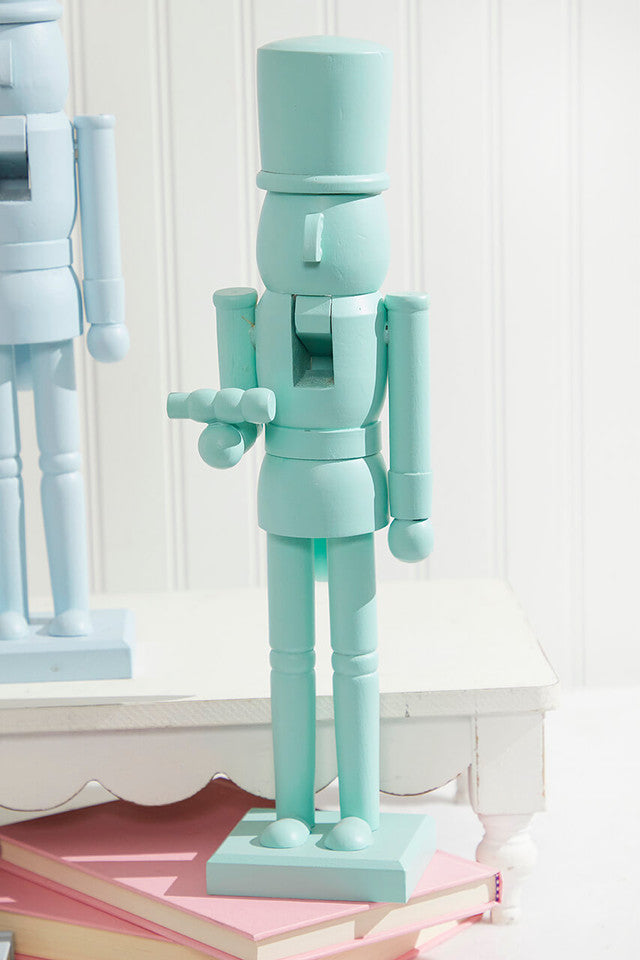 15 Inchi Monochromatic Nutcracker Elegant Modern Holiday Figurine Décor