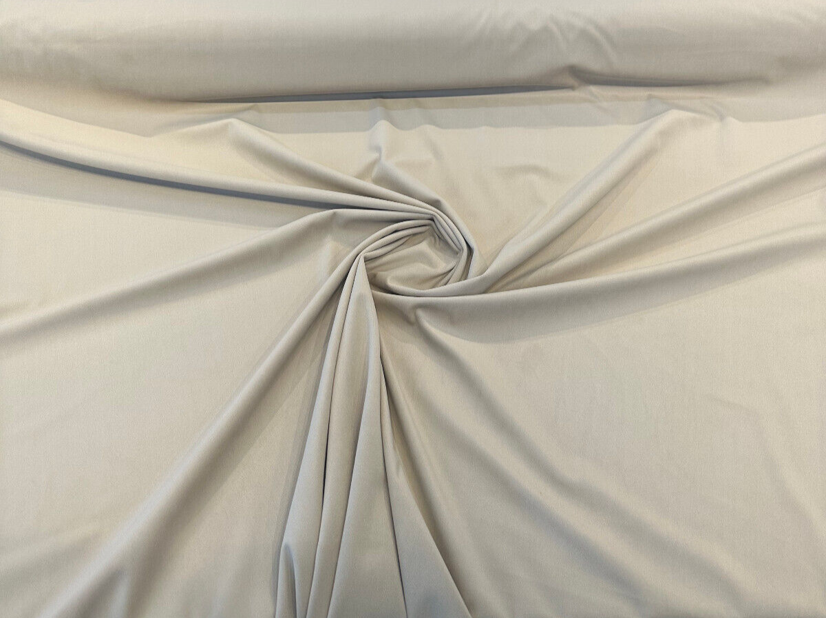 Rudy Velvet Polyester Fabric - Beige Parchment, 56" Width (1 Yard)
