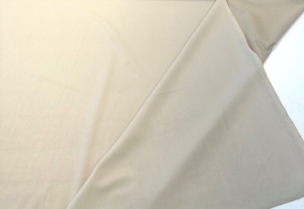 Rudy Velvet Polyester Fabric - Beige Parchment, 56" Width (1 Yard)