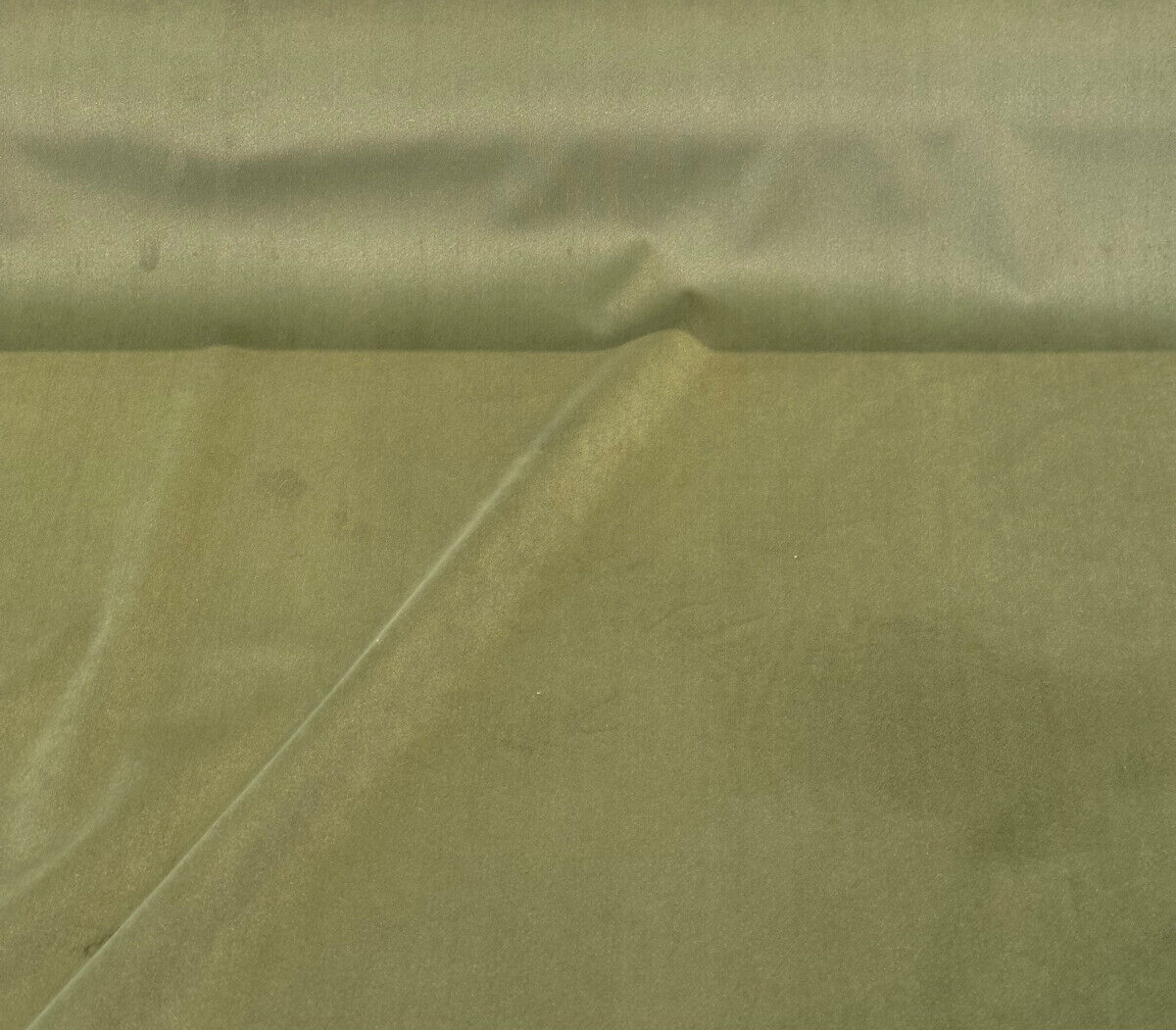 Rudy Velvet Polyester Fabric - Green Moss, Upholstery, 56" Width (1 Yard)