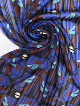 Polyester Lurex Chiffon Printed Multicolour Stripes