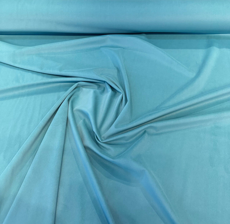 Rudy Velvet Polyester Fabric - Turquoise Blue, Upholstery, 56" Width (1 Yard)