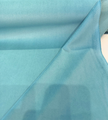 Rudy Velvet Polyester Fabric - Turquoise Blue, Upholstery, 56" Width (1 Yard)