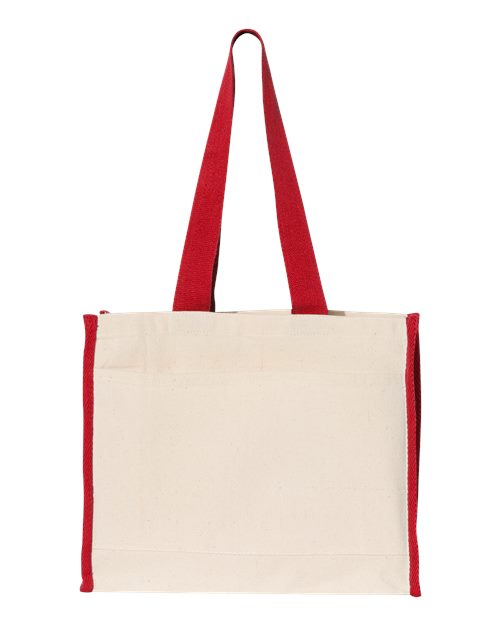 Q-Tees 14L tote bag with contrast color handles for modern style