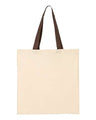 Economical Cotton Tote Bag with Contrast-Color Handles