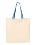Economical Cotton Tote Bag with Contrast-Color Handles