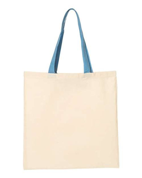 Economical Cotton Tote Bag with Contrast-Color Handles