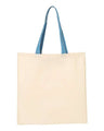 Economical Cotton Tote Bag with Contrast-Color Handles