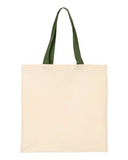 Economical Cotton Tote Bag with Contrast-Color Handles