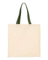 Economical Cotton Tote Bag with Contrast-Color Handles