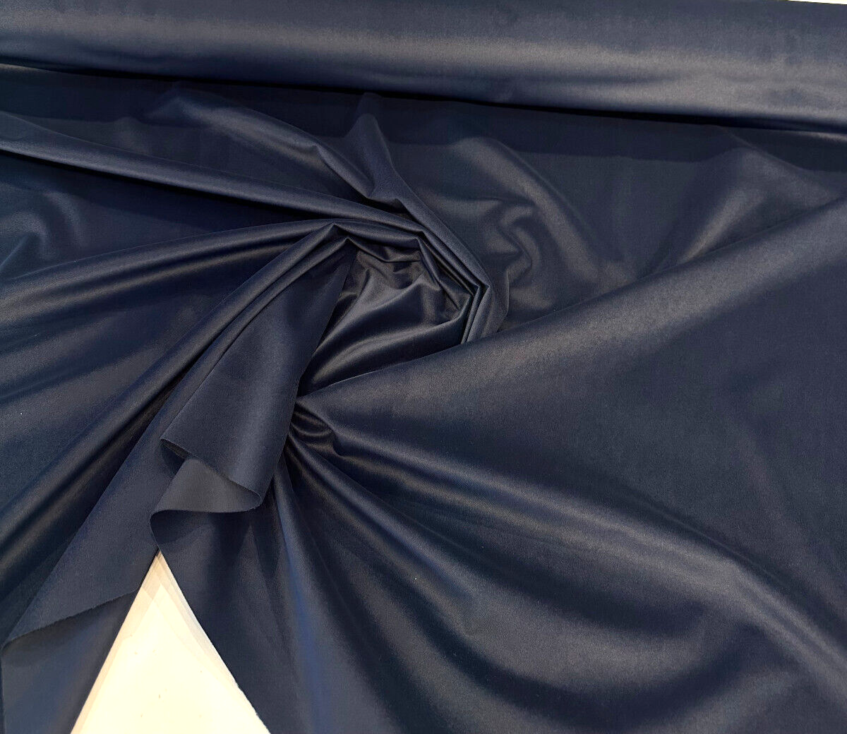 Rudy Velvet Polyester Fabric - Navy Blue, Upholstery, 56" Width (1 Yard)