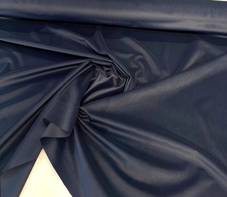 Rudy Velvet Polyester Fabric - Navy Blue, Upholstery, 56" Width (1 Yard)