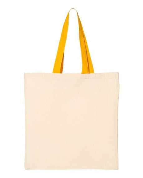 Economical Cotton Tote Bag with Contrast-Color Handles