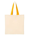 Economical Cotton Tote Bag with Contrast-Color Handles