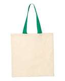 Economical Cotton Tote Bag with Contrast-Color Handles