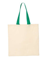 Economical Cotton Tote Bag with Contrast-Color Handles