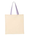 Economical Cotton Tote Bag with Contrast-Color Handles