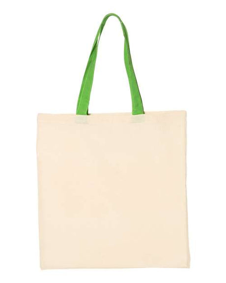 Economical Cotton Tote Bag with Contrast-Color Handles