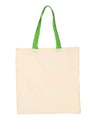 Economical Cotton Tote Bag with Contrast-Color Handles