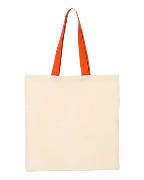 Economical Cotton Tote Bag with Contrast-Color Handles