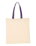 Economical Cotton Tote Bag with Contrast-Color Handles
