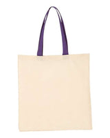 Economical Cotton Tote Bag with Contrast-Color Handles