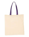 Economical Cotton Tote Bag with Contrast-Color Handles