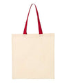 Economical Cotton Tote Bag with Contrast-Color Handles