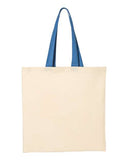 Economical Cotton Tote Bag with Contrast-Color Handles