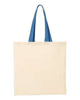 Economical Cotton Tote Bag with Contrast-Color Handles
