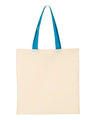 Economical Cotton Tote Bag with Contrast-Color Handles