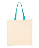 Economical Cotton Tote Bag with Contrast-Color Handles