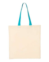 Economical Cotton Tote Bag with Contrast-Color Handles