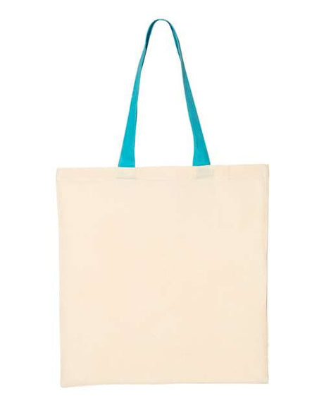 Economical Cotton Tote Bag with Contrast-Color Handles