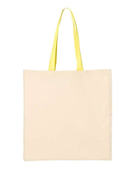 Economical Cotton Tote Bag with Contrast-Color Handles
