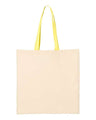 Economical Cotton Tote Bag with Contrast-Color Handles