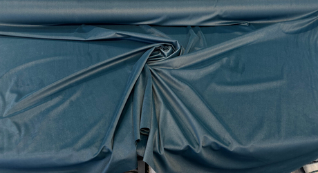 Rudy Velvet Polyester Fabric - Dark Teal Blue, Upholstery Velvet, 56" Width (By The Yard)