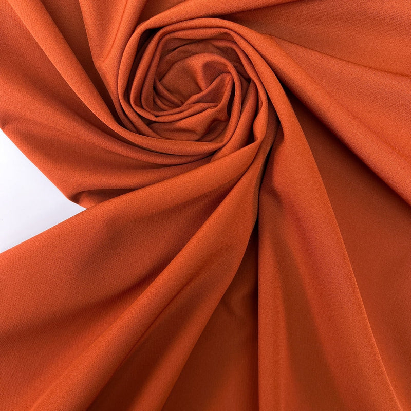 Brown Polyester Elastane Piqué