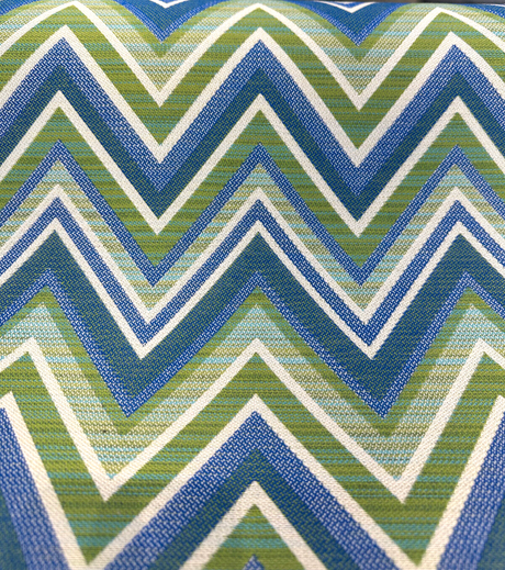 Fischer Chevron Sunbrella Solution Dyed Acrylic Fabric - Blue Green Chevron, 54" Width (1 Yard)