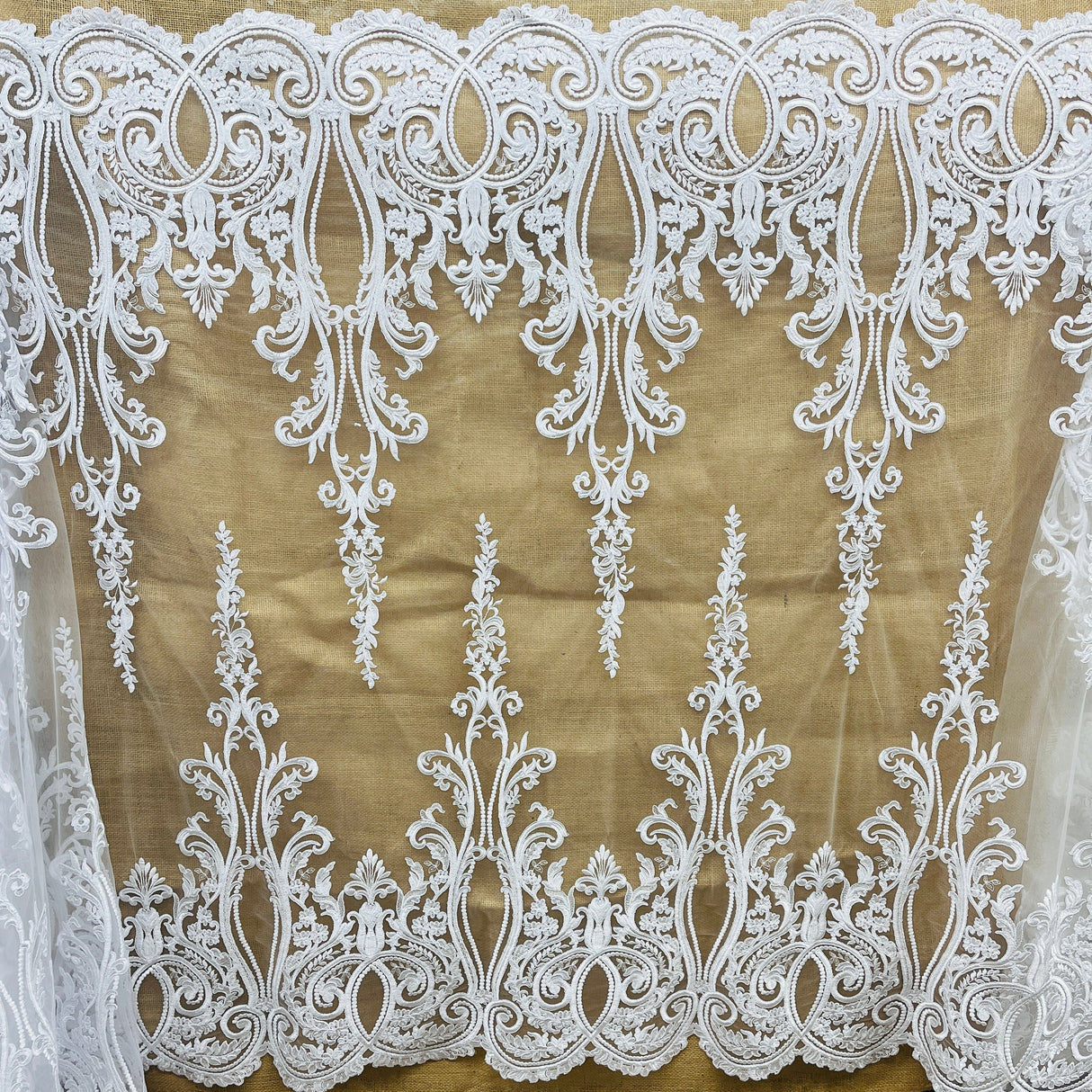 Embroidered Bridal Lace Fabric