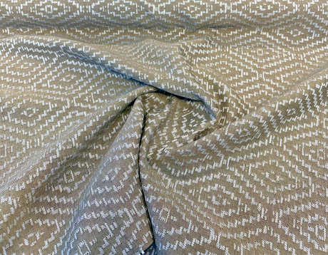Sunbrella Capra II Acrylic Fabric - Brown Geometric Pattern, 54" Width (1 Yard)