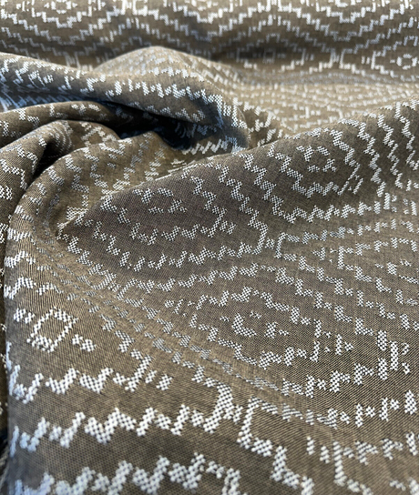 Sunbrella Capra II Acrylic Fabric - Brown Geometric Pattern, 54" Width (1 Yard)