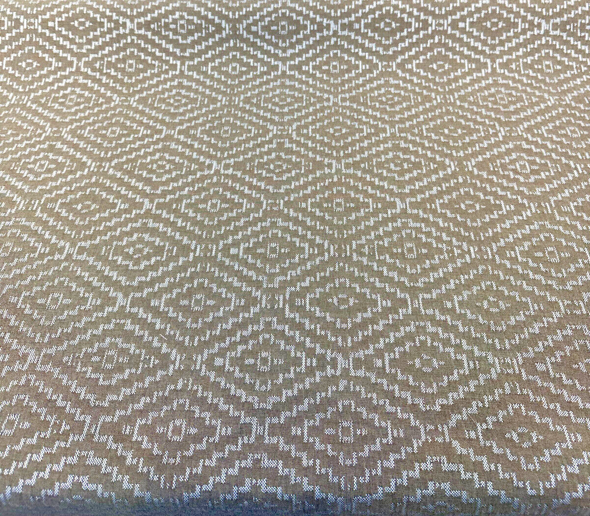 Sunbrella Capra II Acrylic Fabric - Brown Geometric Pattern, 54" Width (1 Yard)