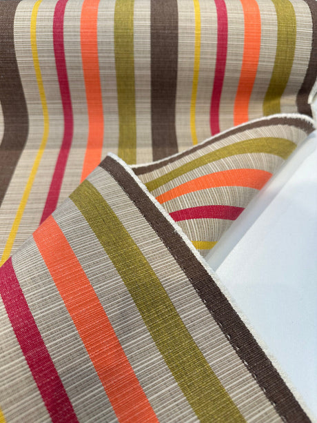 Sunbrella Solano Fiesta Acrylic Fabric - Fiesta Stripe, 54" Width (1 Yard)