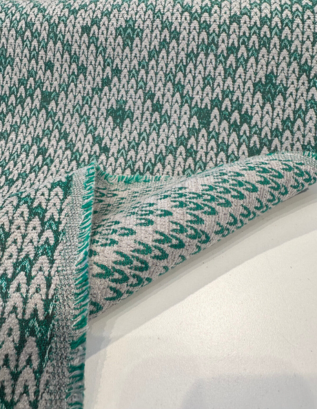 Sunbrella Sweater Weather Sunbrella Acrylic Fabric - Pine Green, Textured Geometric, 54" Width (1 Yard)