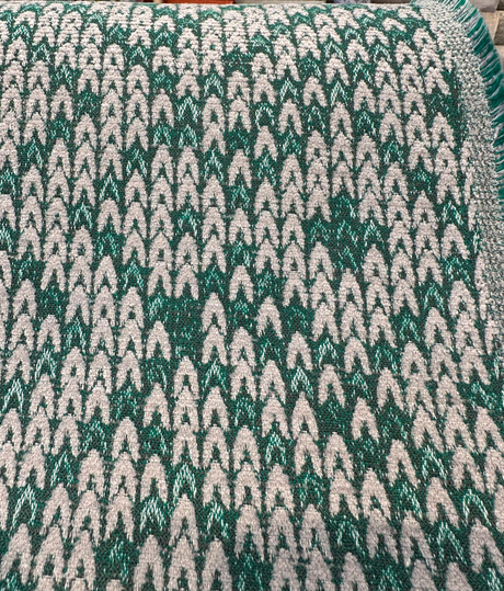 Sunbrella Sweater Weather Sunbrella Acrylic Fabric - Pine Green, Textured Geometric, 54" Width (1 Yard)